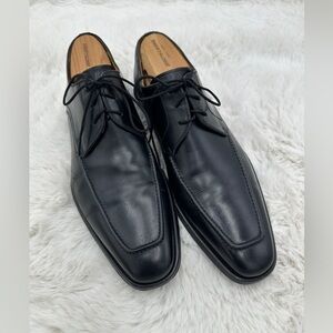 Magnanni Men's Black Leather Apron Toe Dress Shoes 13723 - Size 9.6 M EUC‎